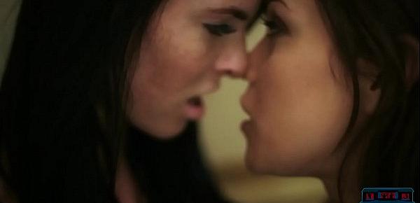  Blind date of two lesbian brunettes leads to hot sex